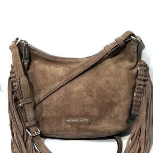 MICHAEL KORS- SUEDE FRINGE CROSSBODY “BILLY” BAG